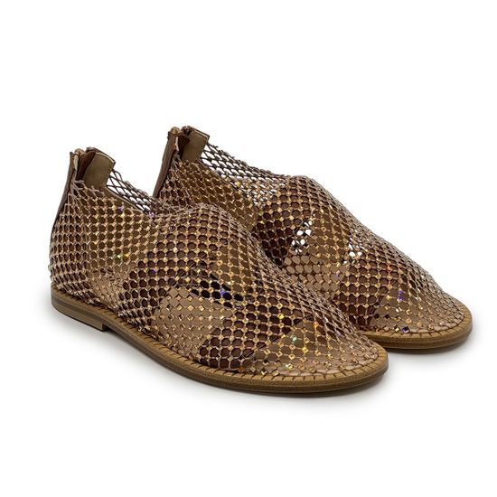 Сандалии FRUIT коричневые кожаные с сеточкой со стразами - фото 7, 9180 FR MORO