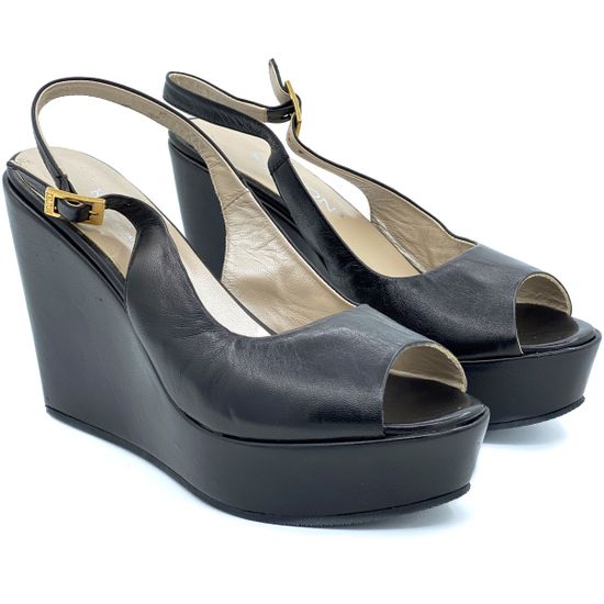 Босоножки Kelton черные кожаные - фото 7, H0931 KEL NERO