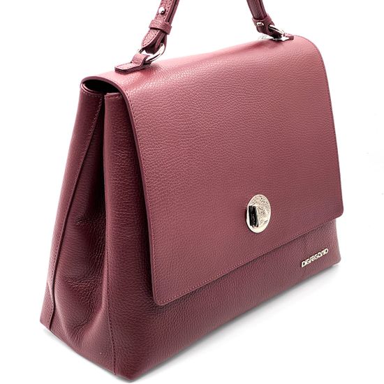 Сумка Di Gregorio бордовая кожаная - фото 2, 8792 DG BORDO