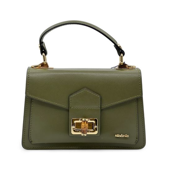 Сумка NILA&amp;NILA зеленая кожаная - фото 1, BNN7041 NIL VERDE