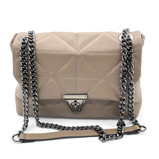 Клатч Di Gregorio бежевый кожаный - фото 1, 