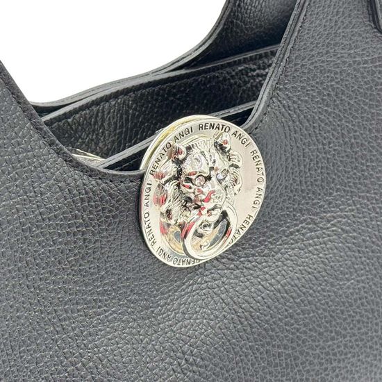 Сумка Renato Angi черная кожаная - фото 4, 3455901 RA NERO