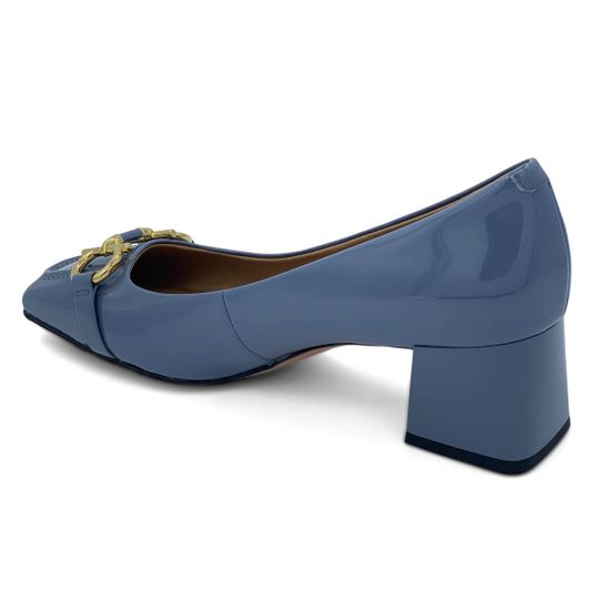 Туфли Tuffoni с перемычкой серо-синие кожаные лакированные - фото 3, 1723014PL TUF BLU