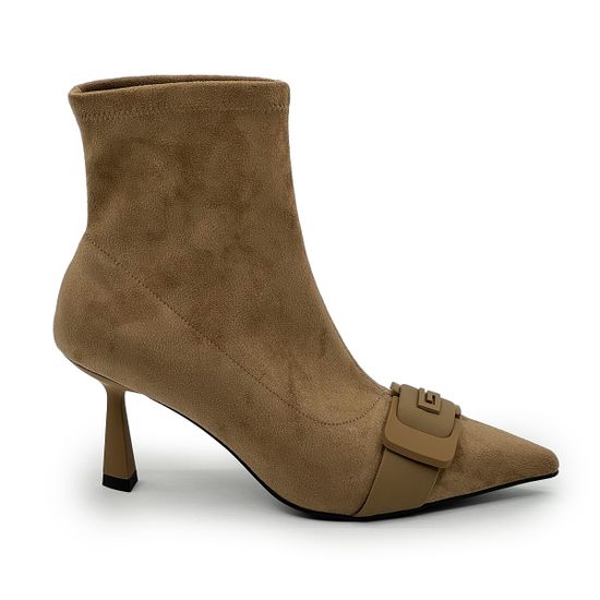 Ботильоны TUFFONI абрикосового цвета замша/стрейч демисезонные - фото 1, 1423010TL TUF APRICOT