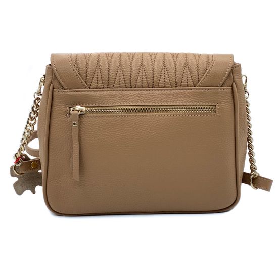 Сумка Marina Creazioni бежевая кожаная - фото 3, 