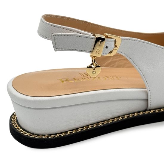 Босоножки ilasio Renzoni белые кожаные - фото 6, 