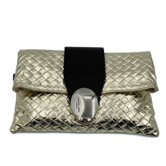 Клатч Renato Angi золотой кожаный, 