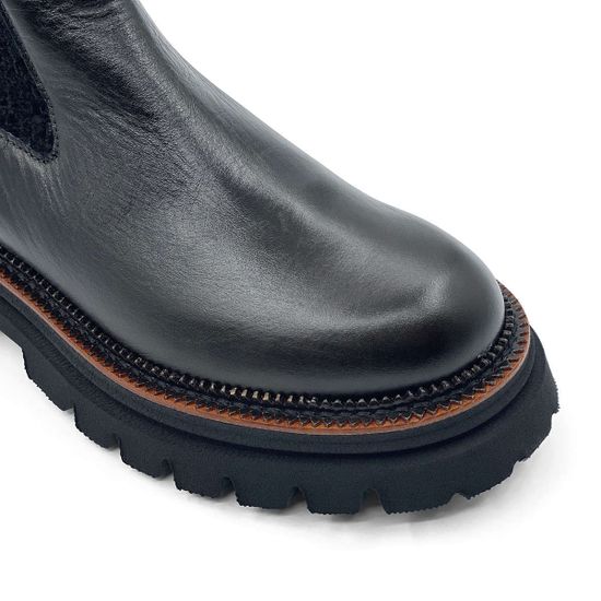 Ботинки Челси Mot Cle черные кожаные демисезонные - фото 6, 