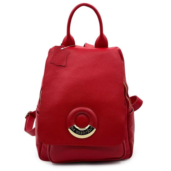 Сумка-рюкзак Di Gregorio красная кожаная - фото 1, 818 DG ROSSO ORO