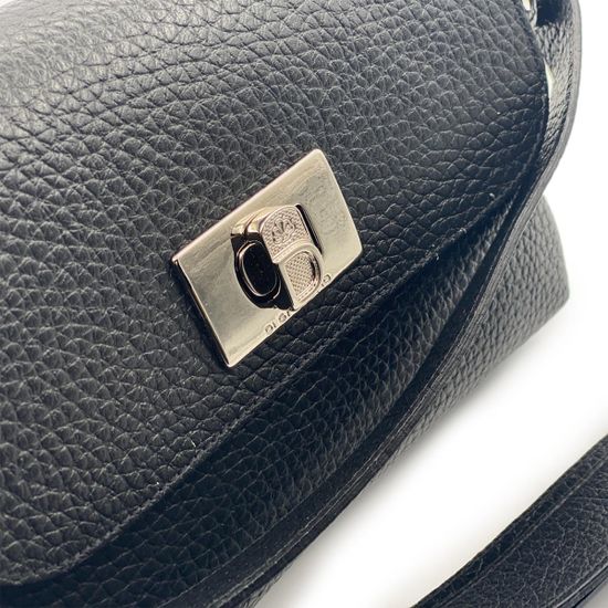 Сумка Di Gregorio черная кожаная - фото 4, 821 DG NERO