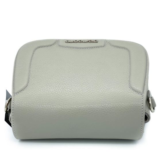 Клатч Di Gregorio серый кожаный - фото 4, 