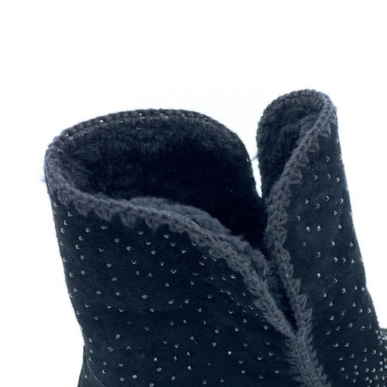 Ботинки Gianni Renzi черные замшевые МЕХ - фото 6, 