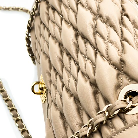 Сумка женская Valentino Orlandi бежевая кожаная - фото 4, 