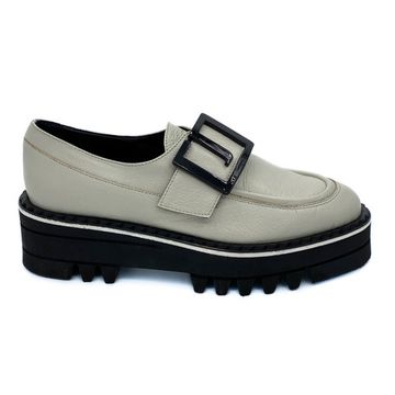 Полуботинки Jeannot бежевые кожаные демисезонные - фото 1, HJ542H JN BEIGE