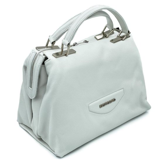 Сумка Di Gregorio белая кожаная - фото 2, 