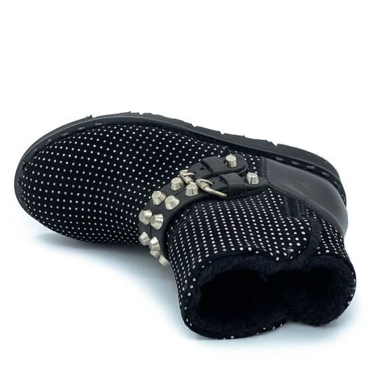 Ботинки Mimmu черные замшевые МЕХ - фото 5, 