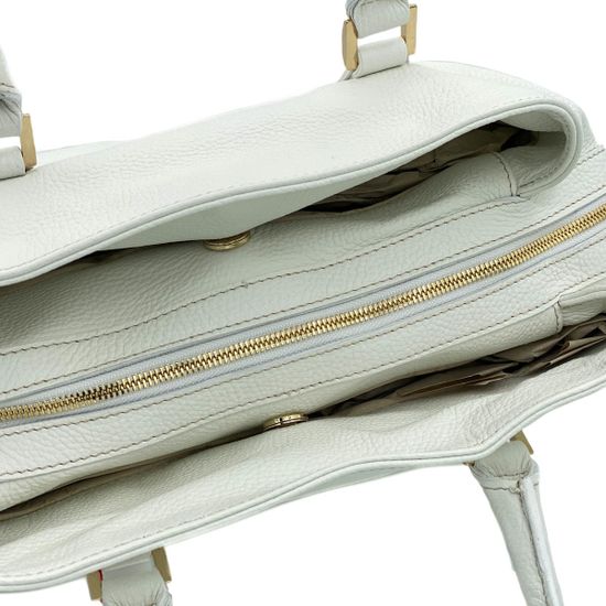 Сумка Marina Creazioni белая кожаная - фото 5, 