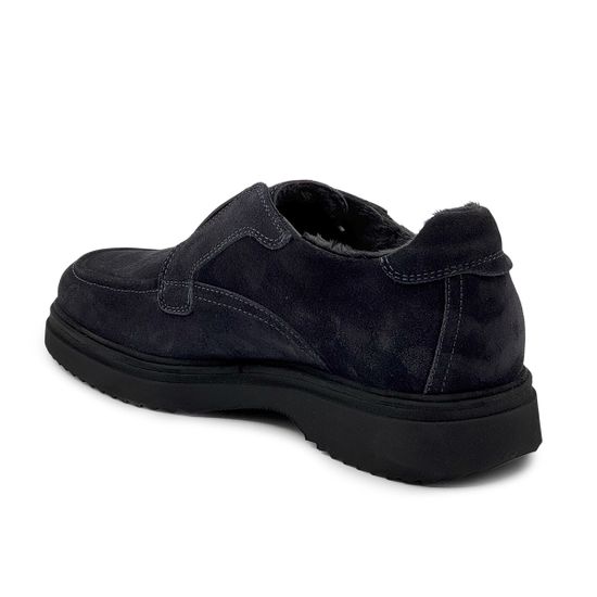 Полуботинки GIAMPIERONICOLA синие замшевые на меху - фото 3, A43667B GPN BLU