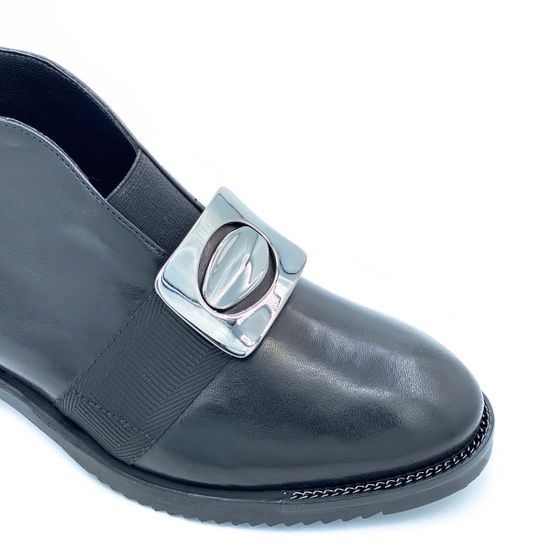 Ботинки Donna Soft черные кожаные демисезонные - фото 6, 