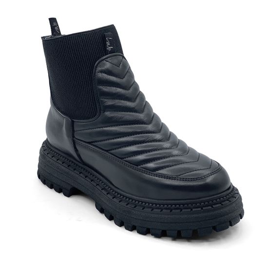 Ботинки Lab Milano черные кожаные на байке - фото 2, 398-020 LAB