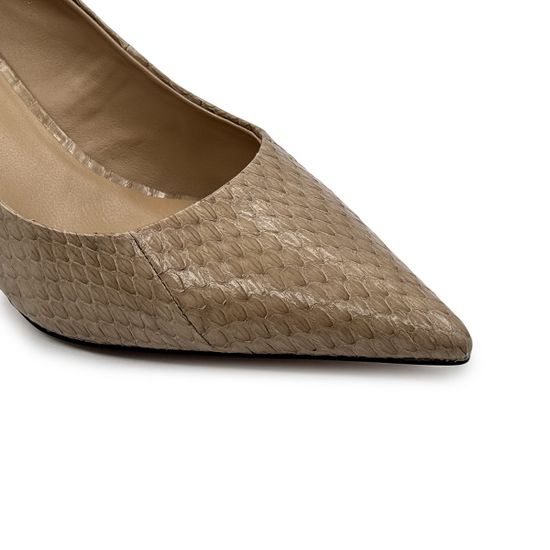 Туфли женские TUFFONI кожаные &quot;питон&quot; светло-бежевые - фото 6, 1024039LL TUF BEIGE