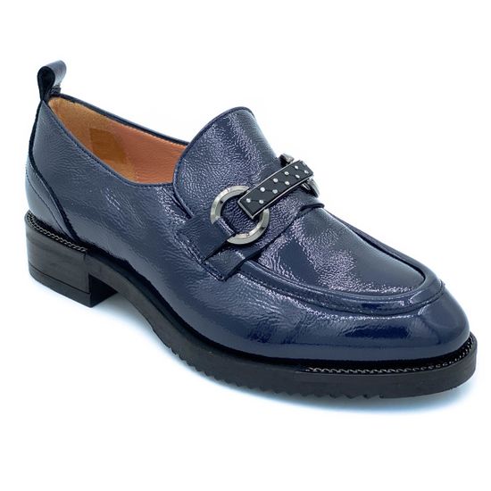 Лоферы Donna Soft синие лаковые демисезонные - фото 2, 