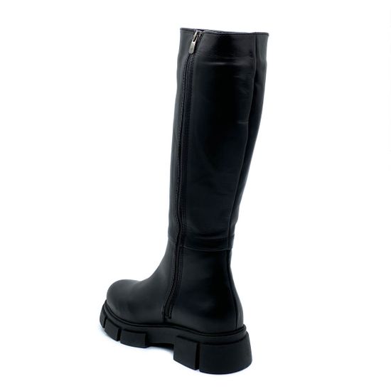 Сапоги Cover черные кожаные МЕХ - фото 3, 2500 COV