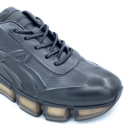 Кроссовки Marcelo Lopez черные кожаные демисезонные - фото 5, 