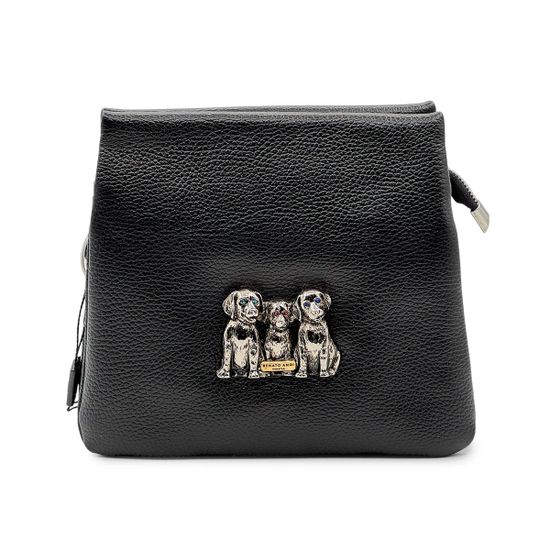 Сумочка кросс-боди Renato Angi черная кожаная - фото 1, 3551001 RA NERO