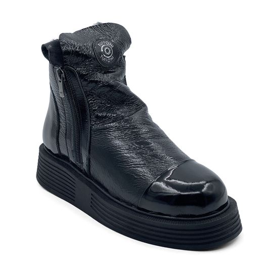 Ботинки Tuffoni черные наплак на меху - фото 2, 