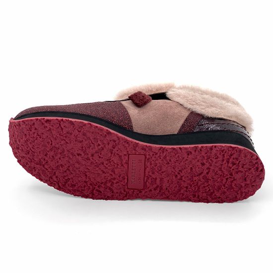 Ботинки Marzetti розово-бордовые замшевые МЕХ - фото 5, D70745M01 MZ