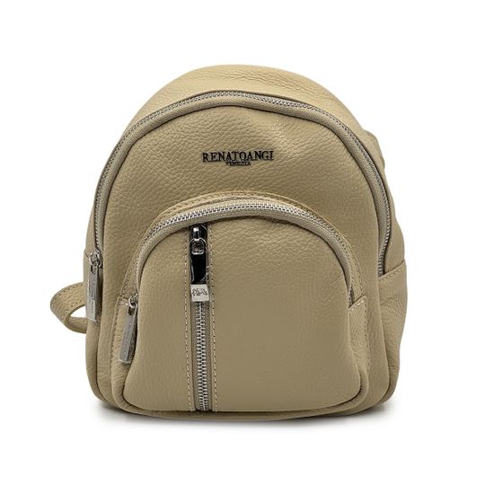 Сумка-рюкзак Renato Angi бежевая кожаная - фото 1, 3360501 RA BEIGE