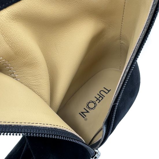 Ботильоны Tuffoni черные замша/стрейч со стразами демисезонные - фото 6, 5624030VL TUF