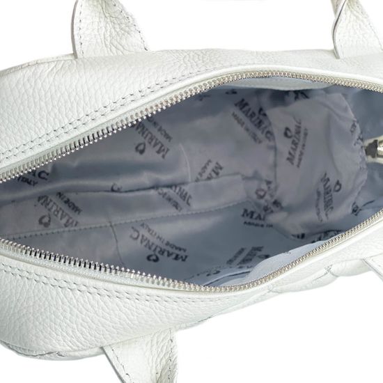 Сумка Marina Creazioni белая кожаная - фото 5, 