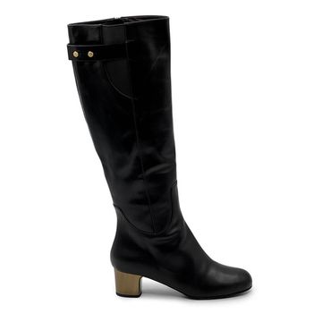 Сапоги Rejois черные кожаные на меху - фото 1, A1R7RJ058 RJ NAPPA