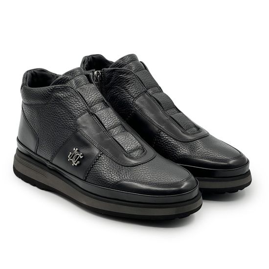 Ботинки GIAMPIERONICOLA черные кожаные на шерстяной подкладке - фото 8, Y33835B GPN