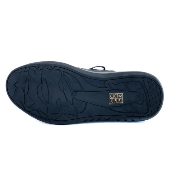 Кроссовки Lab Milano черные кожаные МЕХ - фото 4, ZEN10385 LAB