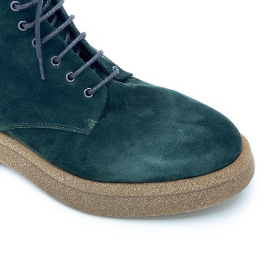 Ботинки Fru.it зеленые замшевые МЕХ - фото 6, 