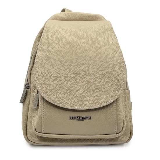 Сумка-рюкзак Renato Angi бежевая кожаная - фото 1, 3360401 RA BEIGE
