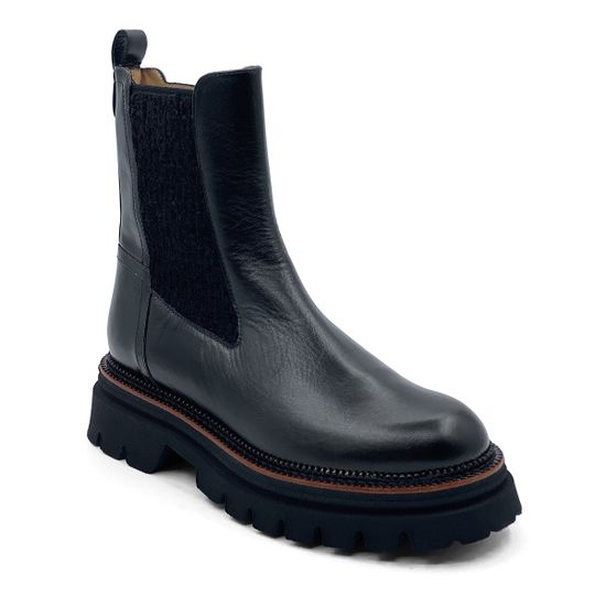 Ботинки Челси Mot Cle черные кожаные демисезонные - фото 2, 