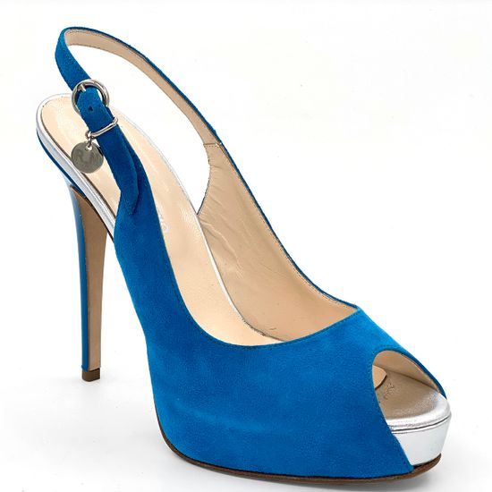 Босоножки Rosso&amp;Nero замшевые синие - фото 2, 3498 RN BLU