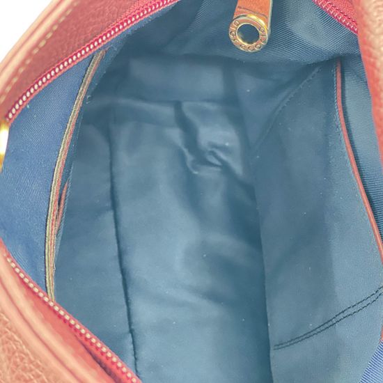 Сумка Di Gregorio бордовая кожаная - фото 5, 