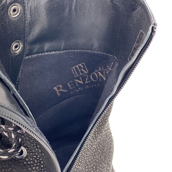 Ботинки Ilasio Renzoni черные замшевые с лазерной обработкой Байка - фото 8, 