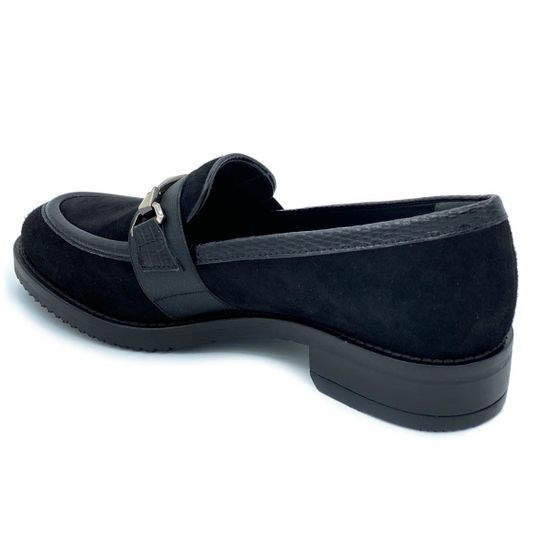 Лоферы Donna Soft черные замшевые - фото 3, DS0925 DS