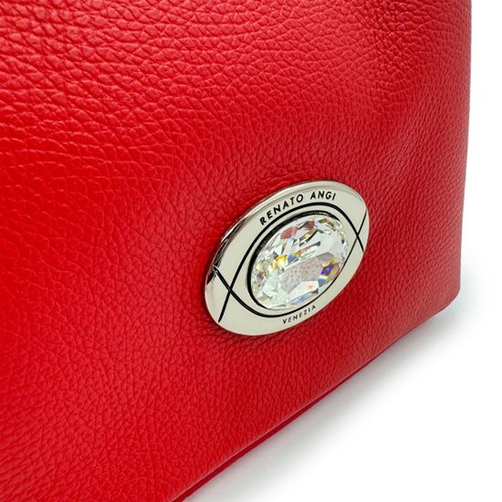 Сумка Renato Angi красная кожаная - фото 4, 3257901 RA ROSSO