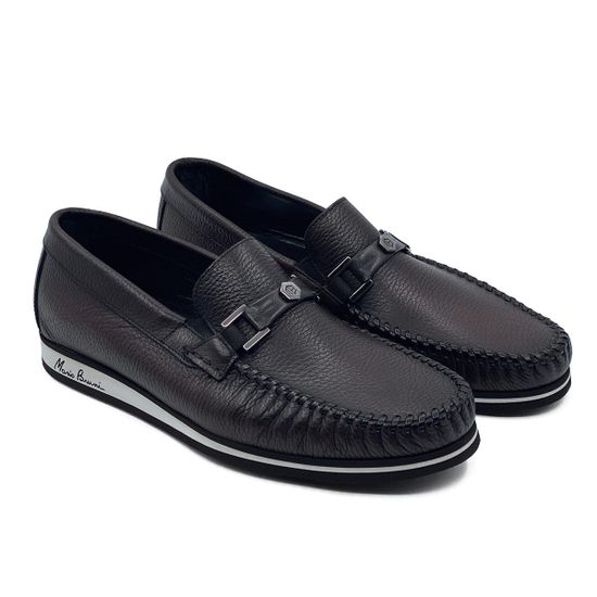 Лоферы Mario Bruni кожаные коричневые - фото 7, 