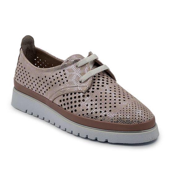 Полуботинки летние Lab Milano розовые кожаные c перфорацией - фото 2, 0860140 LAB ROSA