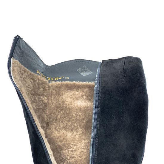 Сапоги Kelton черные замшевые МЕХ - фото 6, E2530M KEL