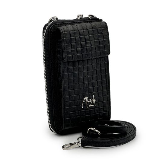 Мини-Сумка кросс-боди Renato Angi черная кожаная - фото 2, 