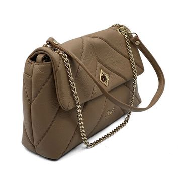 Сумка Marina Creazioni бежевая кожаная стеганая - фото 2, B6308 MC BEIGE